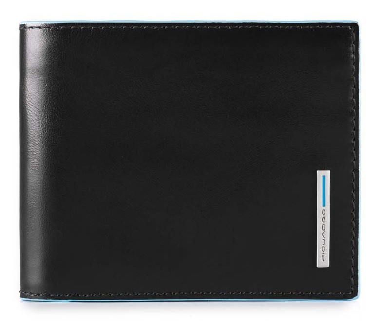 Portafoglio uomo c/portadocumenti RFID  BLUE SQUARE NERO