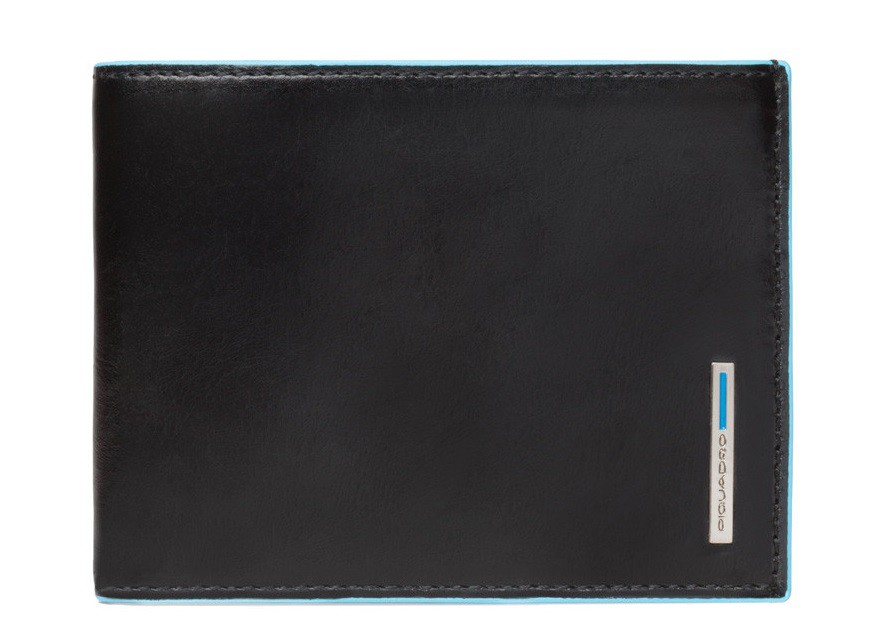 Portafoglio uomo con dodici porta cc RFID BLUE SQUARE NERO