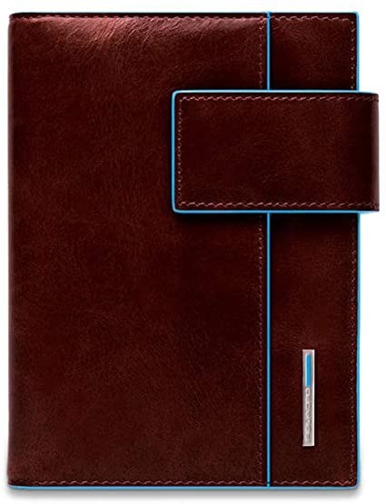 Agenda Organizer piccolo pelle con patta Blue Square MOGANO