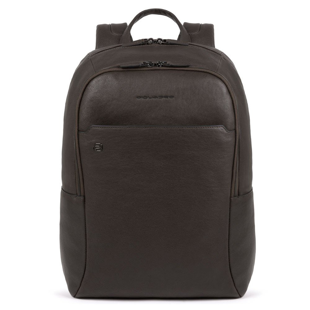 Zaino grande in pelle porta PC 15,6" e porta iPad®10,5"/iPad 9,7" Black Square Testa Moro