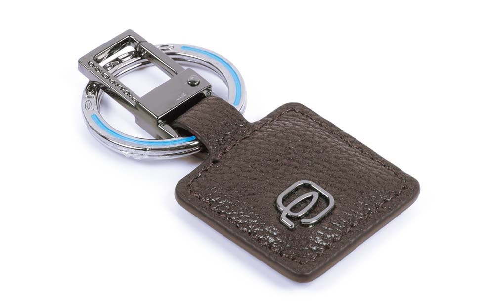 Portachiavi con moschettone Black Square Testa Moro