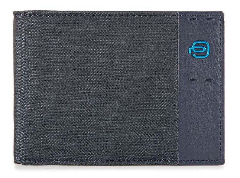Portafoglio uomo con porta monete e porta 7 carte di credito P16 Chev Blu