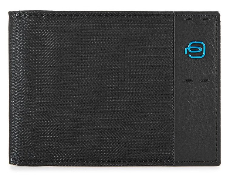 Portafoglio uomo con porta monete e porta 7 carte di credito P16 Chevron Nero