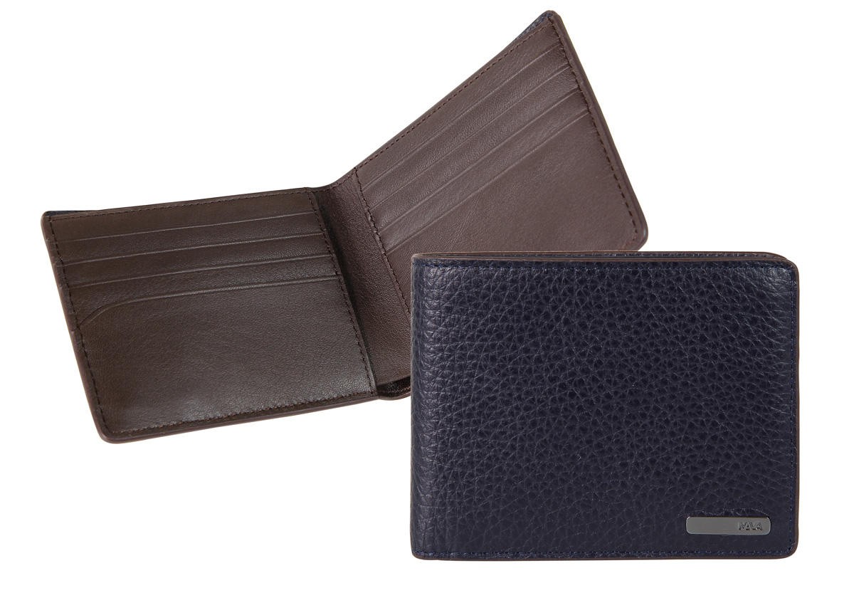 PORTAFOGLIO SLIM P/CARTA CREDITO - COURIER BUSINESS - BLU