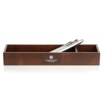 PORTA PENNE ORRIZONTALE + CLIP - WOODEN - TESTA DI MORO