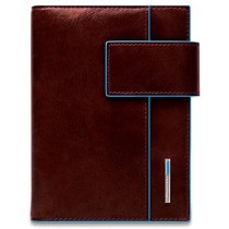 Agenda Organizer piccolo pelle con patta Blue Square MOGANO
