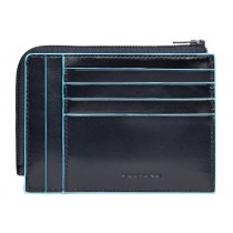 Bustina portamonete documenti 8 card RFID Blue Square blu notte