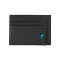 Bustina porta 6 carte di credito tascabile P16 Chevron Nero
