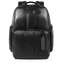 Zaino in pelle Porta pc 15,6" porta ipad 10,5/9,7 con protezione RFID URBAN NERO