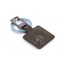 Portachiavi con moschettone Black Square Testa Moro