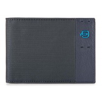 Portafoglio uomo con porta monete e porta 7 carte di credito P16 Chev Blu