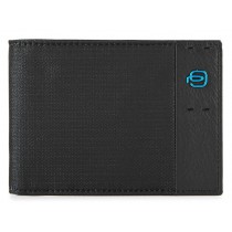 Portafoglio uomo con porta monete e porta 7 carte di credito P16 Chevron Nero
