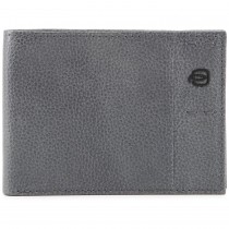 Portafoglio uomo con portadocumenti e portamonete Linea Pulse grigio